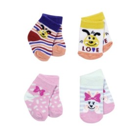 BABY born Set 2 perechi sosete pentru papusi 43 cm diverse modele cu iepuras sau ursulet